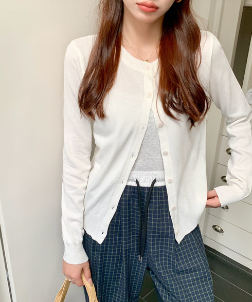 クルーネックニットカーディガン | EV2251006 | ホワイト