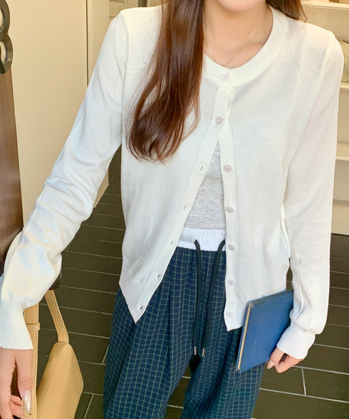 クルーネックニットカーディガン | EV2251006 | ホワイト