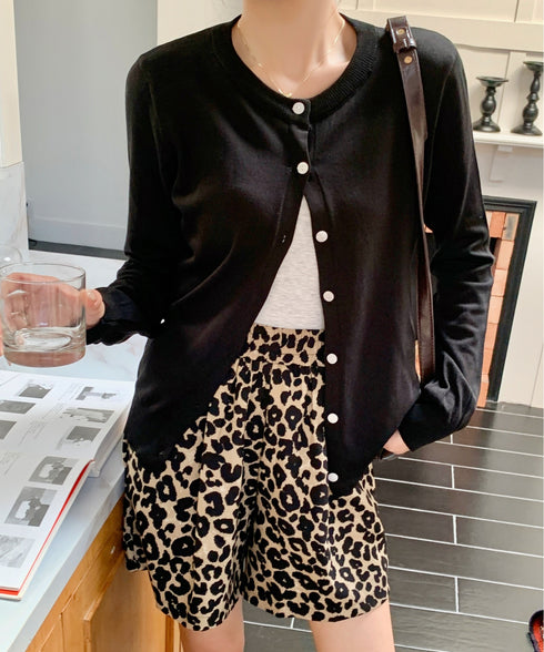 クルーネックニットカーディガン | EV2251006 | ブラック