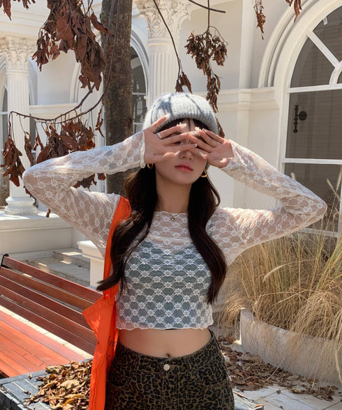 フローラルレースロングTシャツ | EV2251008 | アイボリー