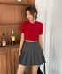 シンプルプリーツミニスカート インナーパンツ付き | EV2255007 | グレー