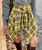 ヴィンテージチェック柄アシンメトリーミニスカート インナーパンツ付き | EV2255009 | イエロー