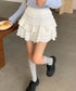 レースティアードミニスカート インナーパンツ付き | EV2255010 | ホワイト