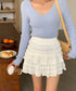 レースティアードミニスカート インナーパンツ付き | EV2255010 | ホワイト