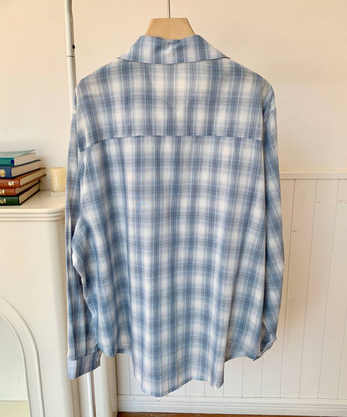 チェック柄オーバーサイズシャツ | EV2255017 | ブルー