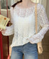 フローラルレース長袖Tシャツ | WOMEN | EV2251010 | アイボリー