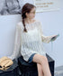 フローラルレース長袖Tシャツ | WOMEN | EV2251010 | アイボリー