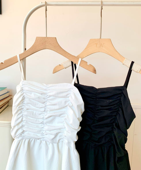 シャーリングティアードミニワンピース | EV2255020 | ホワイト