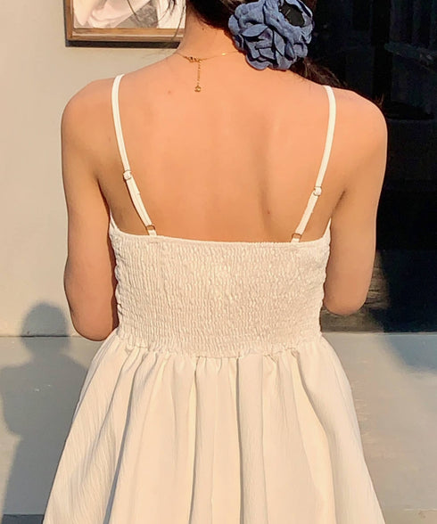 シャーリングティアードミニワンピース | EV2255020 | ホワイト