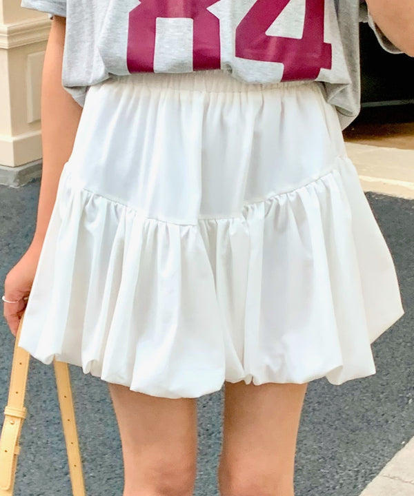 バルーンミニスカート インナーパンツ付き | EV2255021 | ホワイト