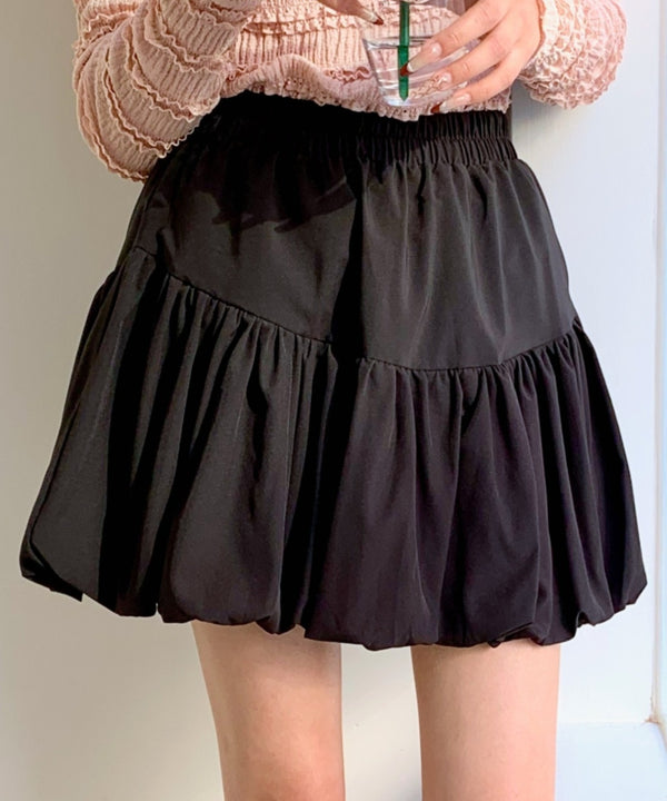 バルーンミニスカート インナーパンツ付き | EV2255021 | ブラック