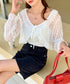 フリルレースショートカーディガン | EV2251013 | ホワイト