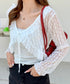 フリルレースショートカーディガン | EV2251013 | ホワイト