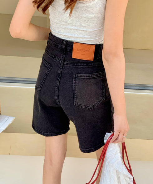 ウォッシュブラックデニムハーフパンツ | EV2252002 | ブラック