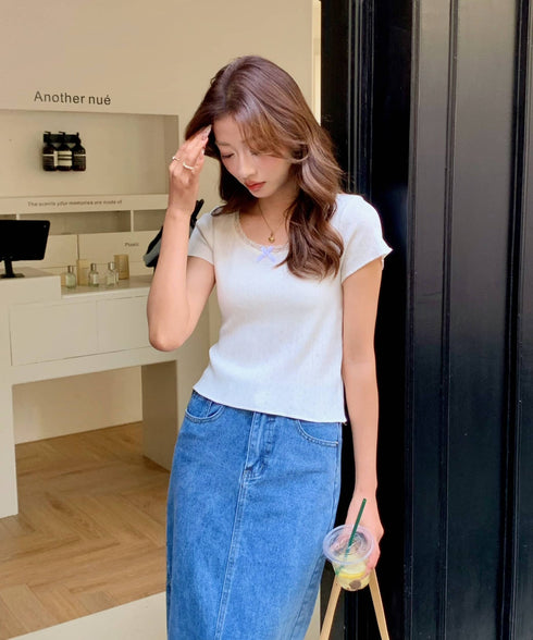 レーストリムサマーニットTシャツ | EV2252006 | ホワイト