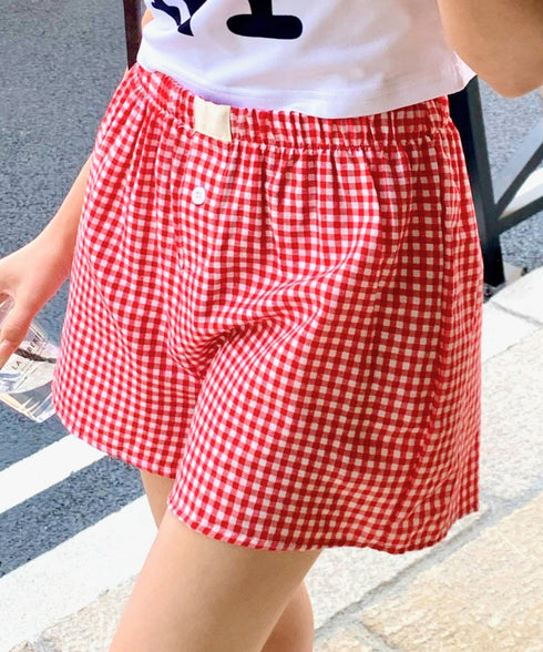 ギンガムチェックショートパンツ | EV2252015 | レッド