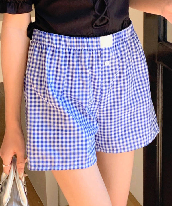 ギンガムチェックショートパンツ | EV2252015 | ブルー