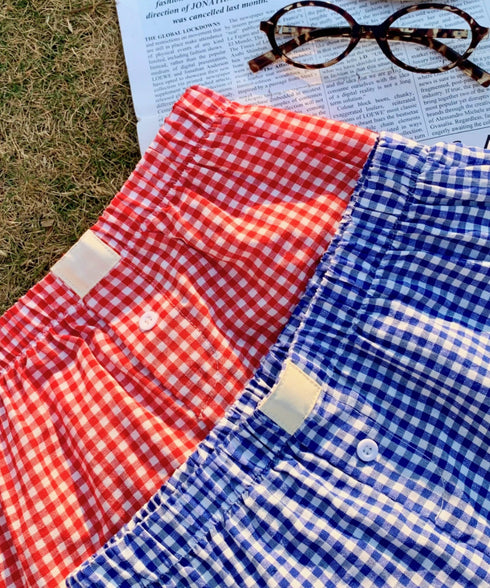 ギンガムチェックショートパンツ | EV2252015 | レッド