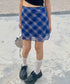 シアーチェック柄ミニスカート | EV2255026 | ブルー