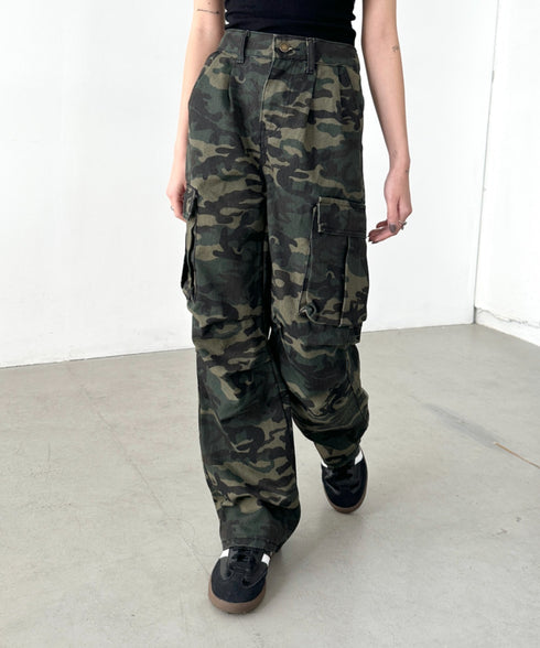 迷彩柄ミリタリーカーゴパンツ | BA2255008 | カーキ