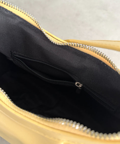 タックデザインハンドバッグ | BA1255013 | イエロー