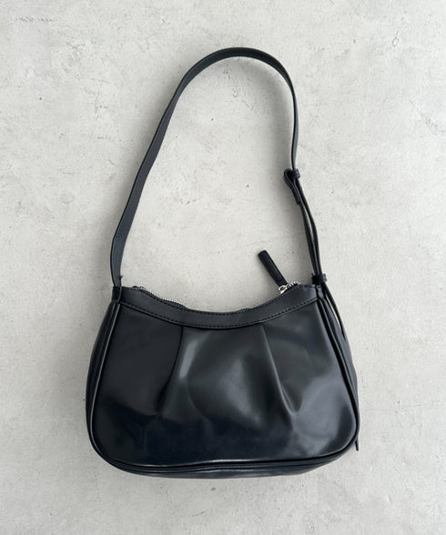 タックデザインハンドバッグ | BA1255013 | ブラック