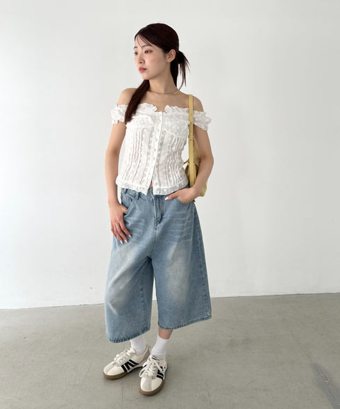 タックデザインハンドバッグ | BA1255013 | イエロー