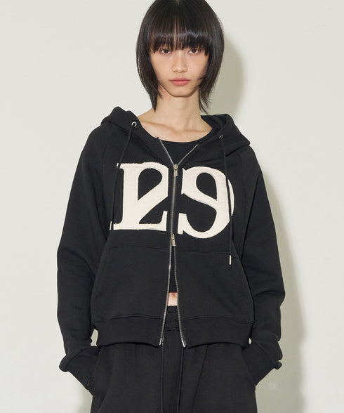 ILLIGO(イリゴ)/ロゴパッチ フルジップパーカー フーディー/129 LOGO PATCH HOODED ZIPUP | AT2251063 | ブラック