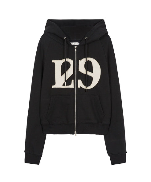 ILLIGO(イリゴ)/ロゴパッチ フルジップパーカー フーディー/129 LOGO PATCH HOODED ZIPUP | AT2251063 | ブラック