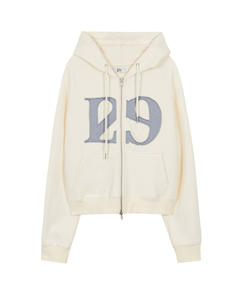 ILLIGO(イリゴ)/ロゴパッチ フルジップパーカー フーディー/129 LOGO PATCH HOODED ZIPUP | AT2251063 | クリーム