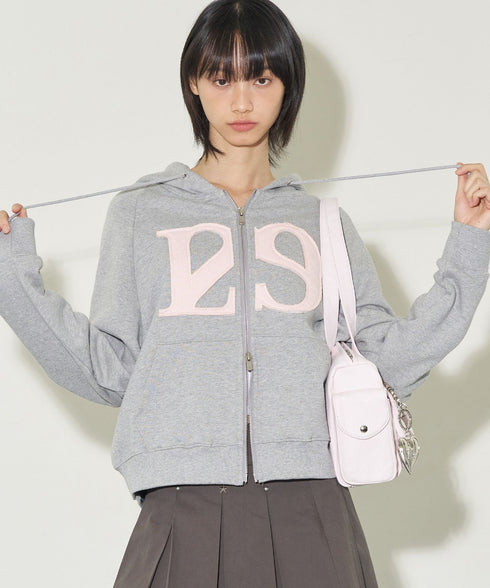 ILLIGO(イリゴ)/ロゴパッチ フルジップパーカー フーディー/129 LOGO PATCH HOODED ZIPUP | AT2251063 | ライトグレー