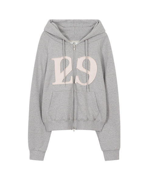 ILLIGO(イリゴ)/ロゴパッチ フルジップパーカー フーディー/129 LOGO PATCH HOODED ZIPUP | AT2251063 | ライトグレー