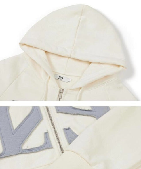 ILLIGO(イリゴ)/ロゴパッチ フルジップパーカー フーディー/129 LOGO PATCH HOODED ZIPUP | AT2251063 | クリーム
