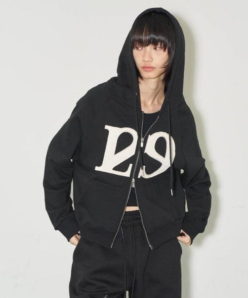ILLIGO(イリゴ)/ロゴパッチ フルジップパーカー フーディー/129 LOGO PATCH HOODED ZIPUP | AT2251063 | ブラック