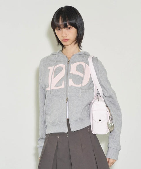 ILLIGO(イリゴ)/ロゴパッチ フルジップパーカー フーディー/129 LOGO PATCH HOODED ZIPUP | AT2251063 | ライトグレー