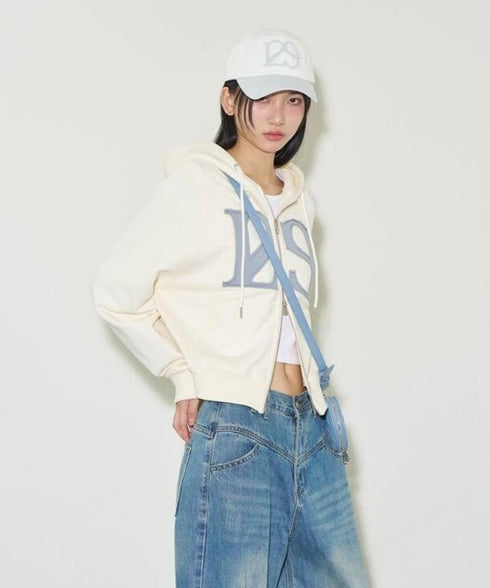 ILLIGO(イリゴ)/ロゴパッチ フルジップパーカー フーディー/129 LOGO PATCH HOODED ZIPUP | AT2251063 | クリーム