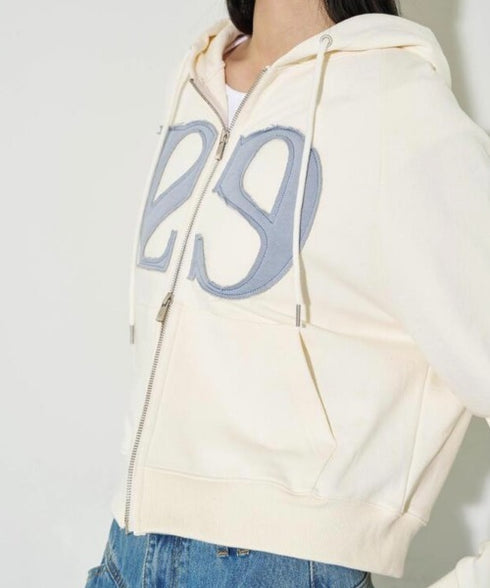 ILLIGO(イリゴ)/ロゴパッチ フルジップパーカー フーディー/129 LOGO PATCH HOODED ZIPUP | AT2251063 | クリーム