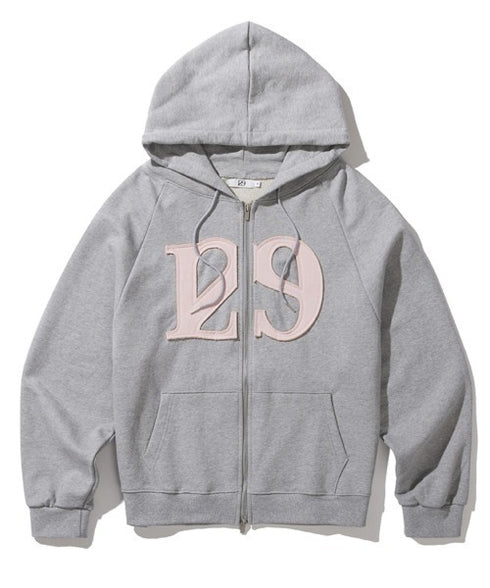 ILLIGO(イリゴ)/ロゴパッチ フルジップパーカー フーディー/129 LOGO PATCH HOODED ZIPUP | AT2251063 | ライトグレー