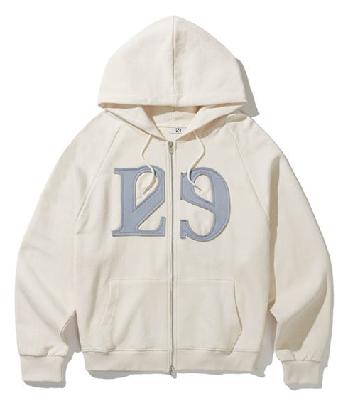 ILLIGO(イリゴ)/ロゴパッチ フルジップパーカー フーディー/129 LOGO PATCH HOODED ZIPUP | AT2251063 | クリーム