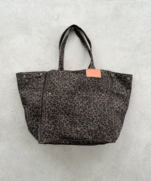 レオパード柄BIGトートバッグ | BA1255019 | ブラウン