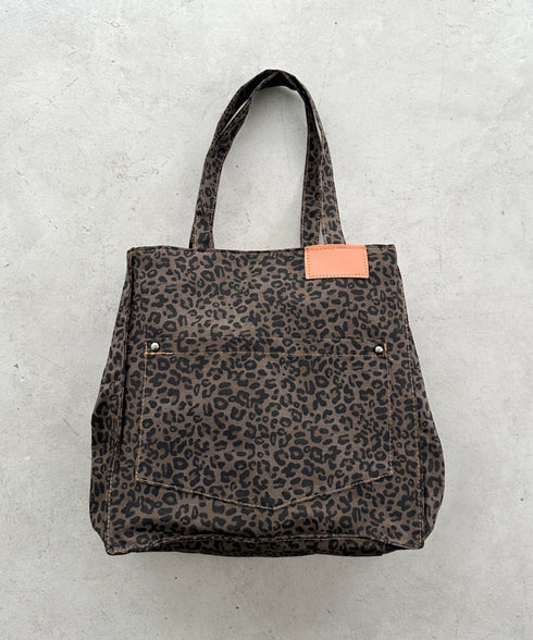 レオパード柄BIGトートバッグ | BA1255019 | ブラウン