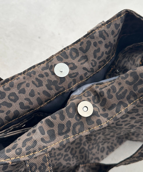 レオパード柄BIGトートバッグ | BA1255019 | ブラウン