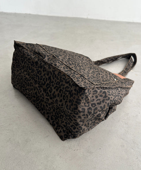 レオパード柄BIGトートバッグ | BA1255019 | ブラウン