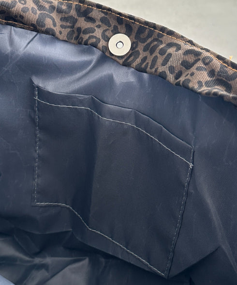 レオパード柄BIGトートバッグ | BA1255019 | ブラウン