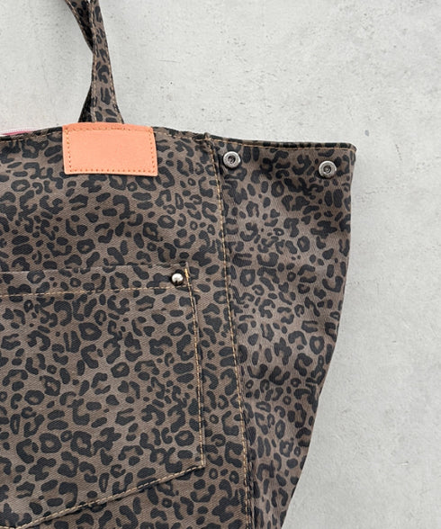 レオパード柄BIGトートバッグ | BA1255019 | ブラウン