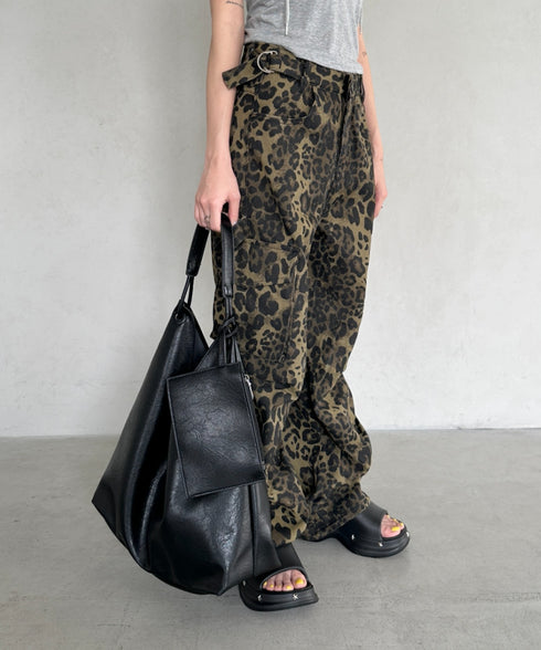 ポーチ付きワンハンドルPUトートバッグ | BA1255020 | ブラック