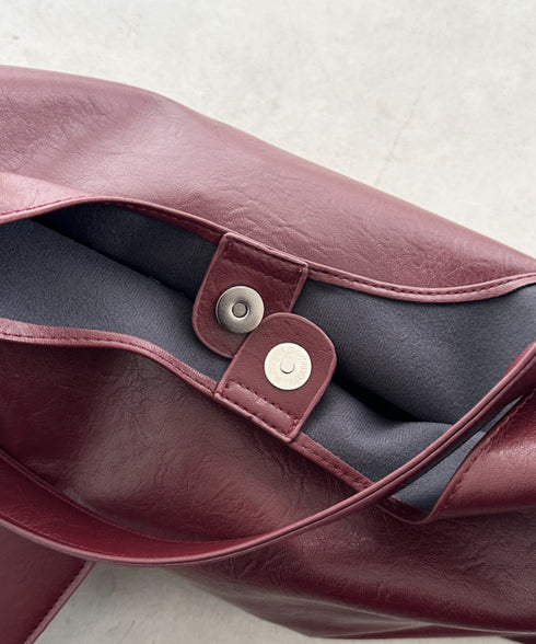 ポーチ付きワンハンドルPUトートバッグ | BA1255020 | ブラウン