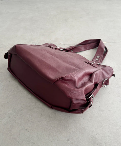 サイドベルトPUボストンバッグ | BA1255023 | レッド