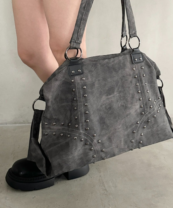 スタッズボストンバッグ | BA1255024 | ブラック系その他