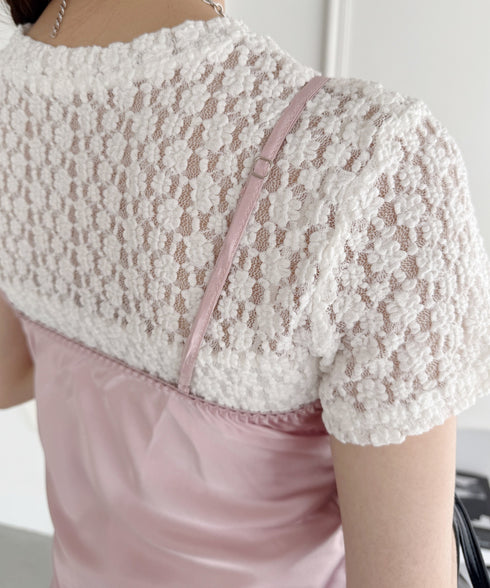 スリットレースランジェリーキャミワンピース | LO2255217 | ピンク